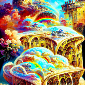 Majestic Rainbow Castle