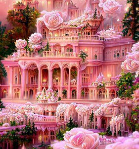 Romantic Pink Fantasy Castle