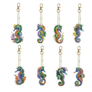 Colorful Seahorse Keychain Set