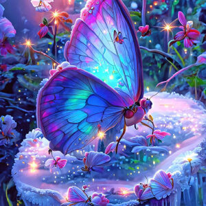 Fantasy Sparkle Blue Butterfly