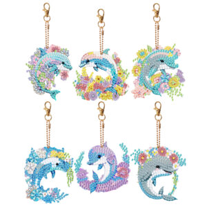 Flower Dolphin Keychain Set