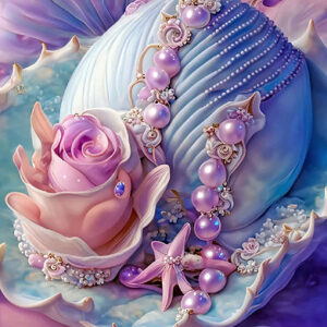 Purple Pearl Seashells Fantasy