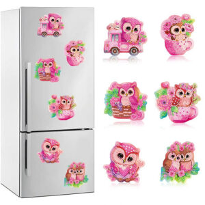 Pink Owl Magnets