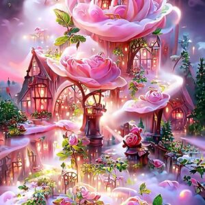 Fantasy Pink Rose Castle