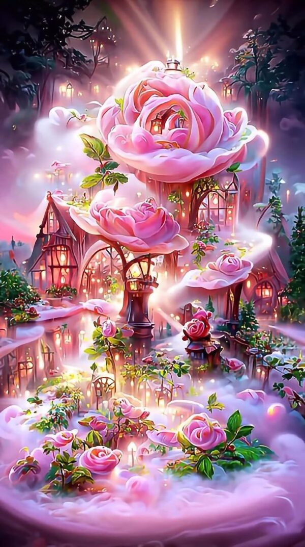 Fantasy Pink Rose Castle