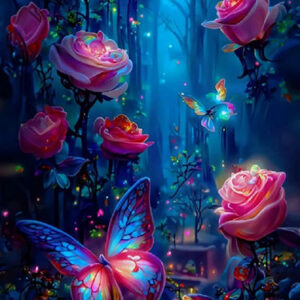 Rose Forest Glow Butterfly