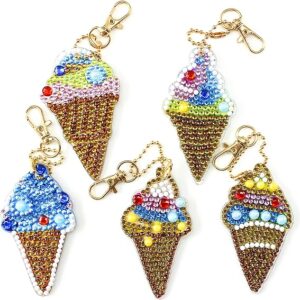 Ice Cream Cone Keychain Set